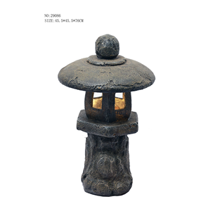 Lanterne <span class=keywords><strong>solaire</strong></span> en pierre rustique, lumière LED extérieure en résine, <span class=keywords><strong>fontaine</strong></span> d'eau, lampe décorative - Product Image 1