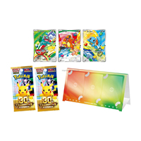 Set Kartu Koleksi Bulbasaur Charmander Squirtle Perayaan Jepang ke-30, Paket Booster Trio Holo untuk Eceran