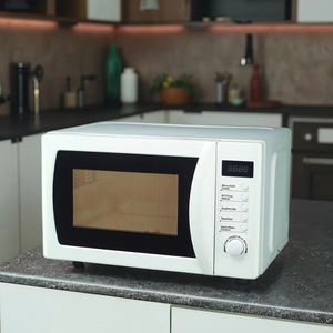 فرن ميكروويف كهربائي عالي الجودة سعة 20 لتر، 230 فولت/50 هرتز، تحكم ميكانيكي، من الفولاذ المقاوم للصدأ، للاستخدام على سطح الطاولة، قوة 700 واط، مع قفل أمان للأطفال، للاستخدام المنزلي - Product Image 6