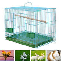 Vente en gros de cages à oiseaux en fil métallique petite cage rectangulaire pour perroquet canari Rekord équipée d'un bâton de piqûre cage à lapin haute capacité