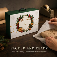 Faltbare Handliche Wellpappe-Geschenkbox mit Griff, Individuelles Logo Weihnachts-Nuss-Verpackungsbox, Recycelbare Papier-Geschenkkartons