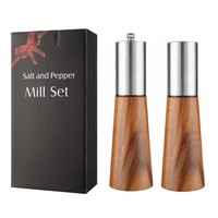 Moulin à poivre manuel en acier inoxydable et bois pour cuisine, ustensile de cuisine