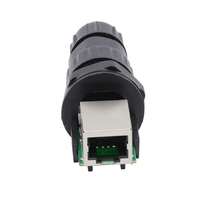 Connecteur RJ45 en nylon 180 degrés femelle monté sur panneau câble Ethernet 24AWG 6 chats 8P8C connecteur de Transmission de Signal prise IP68