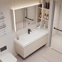 Miroir de salle de bain intelligent à LED en bois massif au design moderne, vente directe usine, commande tactile, anti-buée, à suspendre au mur