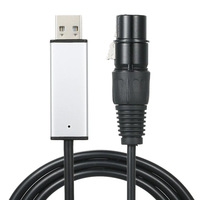 Contrôleur d'adaptateur d'interface USB vers DMX DMX512 pour gradateur de contrôleur d'éclairage de scène PC