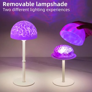 Lampe de table projecteur sans fil à ondes océaniques créatives, changeant de couleur RGB, pour chambre à coucher, salon, ambiance de jeu et de fête - Product Image 3