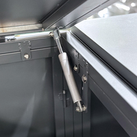 Grande poubelle extérieure de rue en acier galvanisé Poubelles en métal Double poubelle pour carrés et zone piétonne