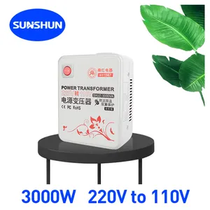Shunhong 3000w step down transformer 220v to 110v voltage converter 3000va 3kw 3kva toroidal autotransformer power 220 110