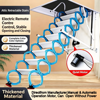 Échelle télescopique électrique entièrement automatique pour grenier, avec télécommande, pliable, pour villa duplex