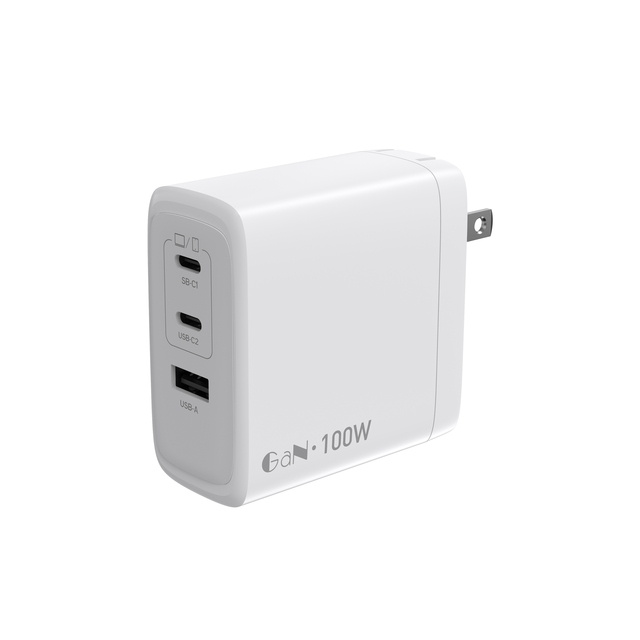 Factory Wholesale High-Power 100W 2C+A USB-C & USB-A PD/PPS/QC3.0 Certified Fireproof Wall Charger Fast Charging Adapter