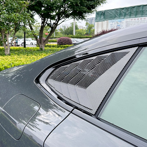 Bmw 4 Series Gran Coupe G26 Rear Window Louver Decal Piano Black Carbon Fiber Texture Adhesive Car Modification - Product Image 2