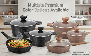 Ensemble <span class=keywords><strong>de</strong></span> casseroles grande capacité 20cm 24cm 28cm 32cm, <span class=keywords><strong>faitout</strong></span> avec poêle à frire profonde <span class=keywords><strong>de</strong></span> 28cm, ensemble écologique sans PFOA - Product Image 2