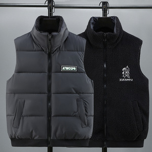 <span class=keywords><strong>Chaleco</strong></span> de Algodón con Forro Polar Unisex para Otoño/Invierno, Chaqueta con Cierre Térmico Grueso y Moderno, Nuevo <span class=keywords><strong>Chaleco</strong></span> - Product Image 3