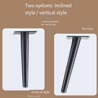 Moderne Schwarze Metall-Möbelfüße Schwerlast Konische Zylindrische Beine für Sofa Couchtisch Badezimmerschrank TV-Schrank