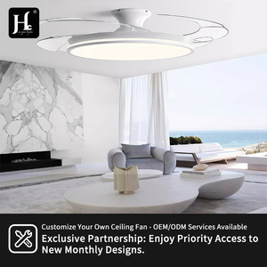 Ventilador de Techo LED Moderno de 42 Pulgadas con Luz y Control Remoto, Lámparas de Techo Invisibles para Interiores, para Dormitorio - Product Image 5