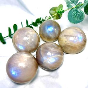 Esfera de Piedra Lunar Azul de Estilo Bohemio de Alta Calidad al por Mayor, Cristal Natural para Decoración del Hogar Única y Regalos Navideños - Product Image 4