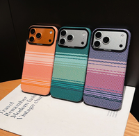 Coque de téléphone en PU de haute qualité, couleur arc-en-ciel, antichoc, emballage en sac OPP, compatible avec la charge magnétique, pour iPhone 17