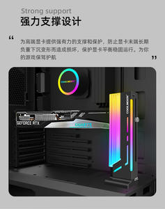 2024 <span class=keywords><strong>support</strong></span> de <span class=keywords><strong>Support</strong></span> GPU <span class=keywords><strong>Vertical</strong></span> coloré 5V boîtier d'ordinateur de bureau ARGB <span class=keywords><strong>carte</strong></span> <span class=keywords><strong>graphique</strong></span> <span class=keywords><strong>support</strong></span> de <span class=keywords><strong>Support</strong></span> Gpu blanc 5V 3Pin GPU Sup - Product Image 4