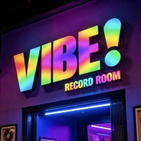 Letras Luminosas RGB Programables para Exteriores, Letrero Comercial Gigante, Letras LED Multicolores Programables, Letreros LED
