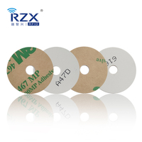 Étiquette RFID PVC ronde de 15 mm, 20 mm, 25 mm, 30 mm, 40 mm, 125 KHz/13,56 MHz, mini carte intelligente RFID PVC, étiquette jeton RFID PVC