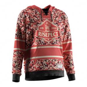 Sudadera con capucha de hockey para hombre, diseño en blanco para equipos deportivos universitarios, ropa juvenil, de fábrica - Product Image 3