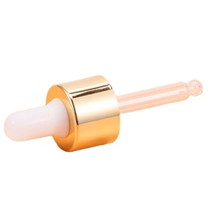 Glass Essential Oil <b>Bottle</b> Skin Care Cosmetic Glass <b>Dropper</b> <b>Bottle</b> Gold Ring White Silicone Rubber Head Travel <b>Bottle</b> - Product Image 4