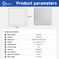 Éclairage commercial à haute luminosité, bureau, magasin, marché, panneau LED encastré au plafond en aluminium PC 96W 120W