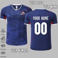 Kaos Sepak Bola Pria Pro Cepat Kering Kerah Bulat 2526 Jersey Latihan Bernapas Cetak Digital 100% Poliester 1pc/Grup Kustom