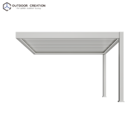 Pergola Bioclimatique Motorisée Écologique et Étanche pour Balcon, Jardin et Patio avec Lames Orientables et Revêtement Poudré