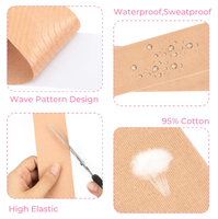 Coussinets de soutien-gorge athlétiques sexy personnalisés en silicone, coton et élasthanne, bande de lifting mammaire, cache-tétons, écologiques, respectueux de la peau, noirs