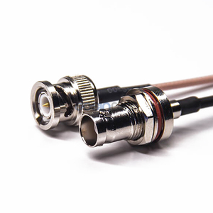 كابل <span class=keywords><strong>BNC</strong></span> لكاميرات المراقبة المتحركة بدقة 5 ميجابكسل، موصل ذكر إلى أنثى مستقيم مقاوم للماء، كابل تمديد RG142 للتركيب الأمامي - Product Image 2
