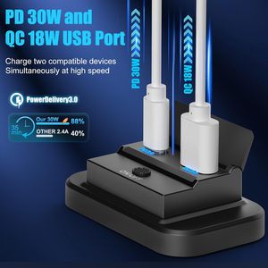 Hafif 30W PD USB-C 18W QC <span class=keywords><strong>3</strong></span>.0 12V Güç Soketi ABS Plastik Yüzey Montajlı Araç Şarj Cihazı <span class=keywords><strong>3</strong></span> Port <span class=keywords><strong>2</strong></span> USB-C Portlu Karavan Otobüs - Product Image 6