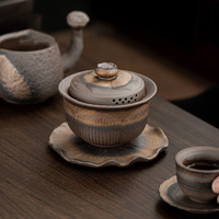 Ensemble de bols à thé Kung Fu en argile pour bois de chauffage fait à la main