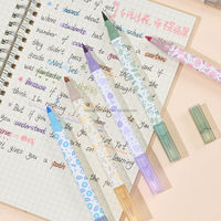 Spidol Highlighter Multi-warna Kustom Dua Ujung Dua Warna Beraroma Set Pulpen Highlighter Tulisan Halus