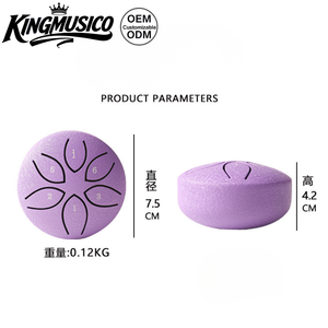 Mini tambour <span class=keywords><strong>à</strong></span> langue en acier pour enfants |   Instrument <span class=keywords><strong>de</strong></span> percussion <span class=keywords><strong>de</strong></span> poche <span class=keywords><strong>à</strong></span> 6 notes <span class=keywords><strong>de</strong></span> 3 pouces |   Jouet musical classique traditionnel portable, cadeau - Product Image 4