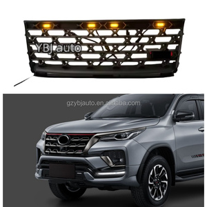 Accessoires de voiture YBJ, calandre de pare-chocs avant en ABS pour <span class=keywords><strong>Fortuner</strong></span> 2016-2021 4X4, style <span class=keywords><strong>TRD</strong></span>, calandre LED pour <span class=keywords><strong>Fortuner</strong></span> - Product Image 6