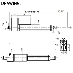 Aluminum Low Noise 24V Large Self-locking Heavy Duty SDXTL50 Aluminum Low Noise <b>Linear</b> <b>Actuat</b> - Product Image 4