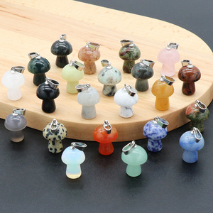 Pendentifs en cristal de 20 mm sur le thème des champignons, fabrication de bijoux, charmes mignons, collier, porte-clés, artisanat, tendance pour enfants - Product Image 1