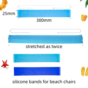 300*25*1MM vente chaude personnalisé antidérapant coloré élastique extensible Silicone sangles élastiques pour chaise de plage - Product Image 2