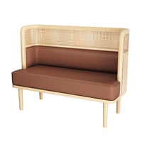 Combinaison Table et Chaises Multifonctionnelles Nordiques pour Restaurant, Banquette Simple pour Restaurant Occidental, Cabine de Café, Canapé en Bois Massif