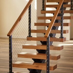Fabricante <span class=keywords><strong>de</strong></span> China, fábrica Original, Mono Stringer, <span class=keywords><strong>escaleras</strong></span> para desván, escalera flotante para interiores, escalera <span class=keywords><strong>de</strong></span> acero recta bien diseñada - Product Image 2