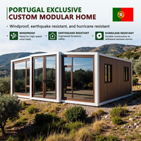 Conteneur pliable et extensible de 20 pieds, maison préfabriquée de luxe à 3 chambres, prix Chine, à vendre au Portugal