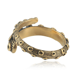 Octopus Tentacle <b>Ring</b> Men's Punk Style Retro Gold Copper Alloy Animal Shape Jewelry Gift - Product Image 2