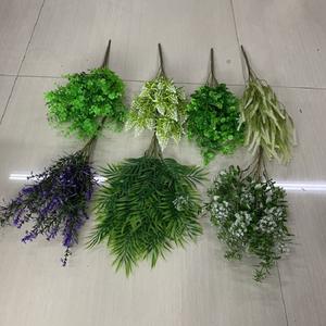 Tropical bricolage panier planteur remplissage décor lavande fleur Bouquet artificiel plastique verdure arbustes lavande fleur plantes - Product Image 2