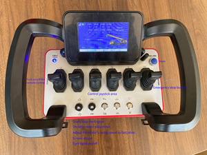 Radiocommande étanche sans fil pour grue, contrôleur radio pour grue 6 voies 12V 24V avec 6 joysticks - Product Image 2