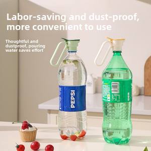 Mango de bebida de plástico para ahorro de mano de obra de uso doméstico para agua Mineral para coque y otras bebidas para personas perezosas Botella neutra - Product Image 4