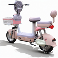 Vélo électrique urbain pour femmes 48V 350W sans balais, cadre en acier carbone, double suspension, assistance au pédalage, fabrication directe d'usine, OEM ODM pris en charge