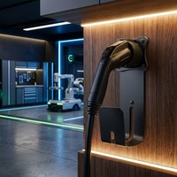 Nouveau support mural en alliage d'aluminium pour câble de chargeur EV J1772 Type 1, organiseur de pistolet de charge, support de prise