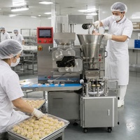 Machine automatique à double ligne pour la fabrication de boulettes braisées et de pains vapeur en acier inoxydable 304, facile à utiliser, certifiée CE, pour usine alimentaire