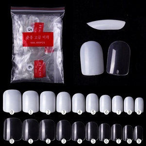 500 pièces/sac populaire Nail <span class=keywords><strong>Patch</strong></span> carré peint tête ronde artificielle l <span class=keywords><strong>ongles</strong></span> Salon français <span class=keywords><strong>ongles</strong></span> conseils - Product Image 2